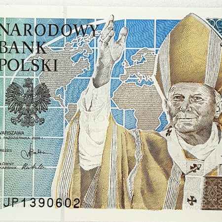 "Polish 50 Zloty Commemorative Banknote featuring Pope John Paul II - Celebrating a Spiritual Legacy"